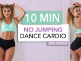 10 MIN DANCE CARDIO, No Jumping – endorphin boost, for all levels, low impact, knee friendly