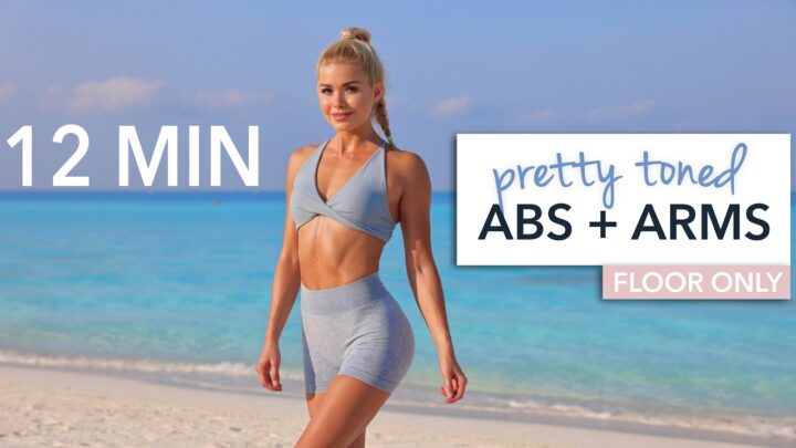 12 MIN PRETTY ABS + ARMS I floor only, creative exercises, Pilates inspired I No Equipment