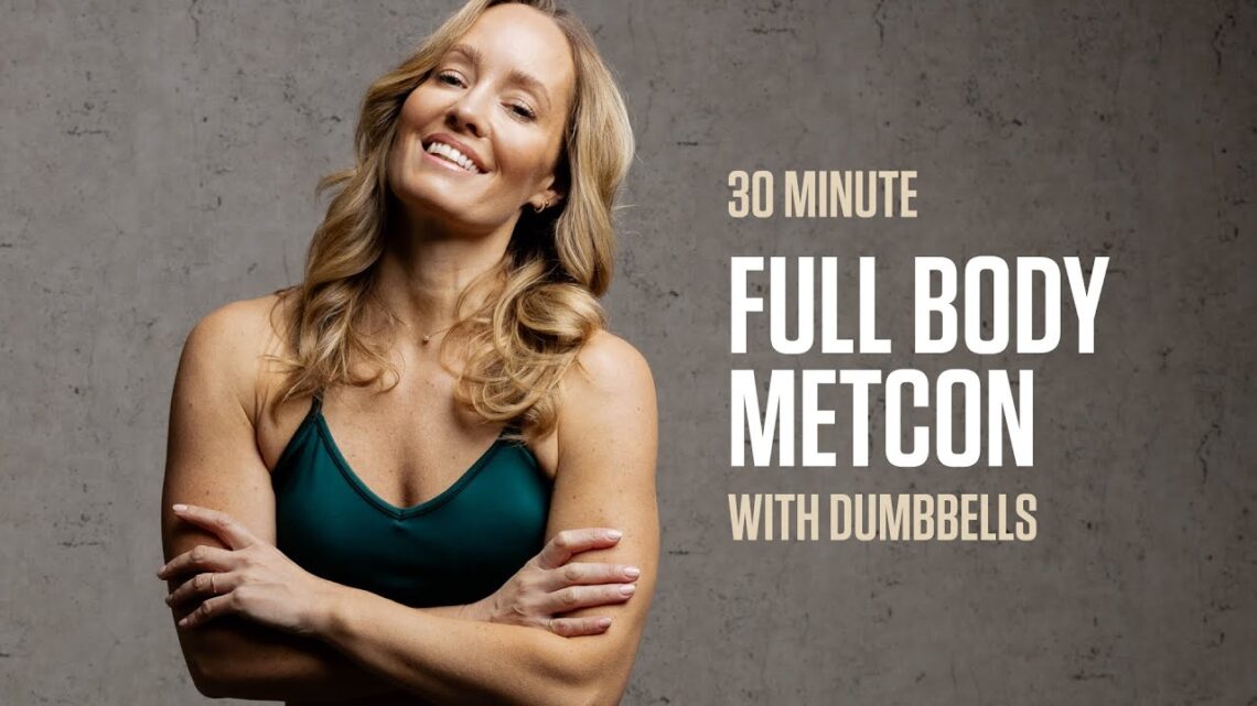 30MIN Full Body MetCon / Metabolic Conditioning Workout with Dumbbells