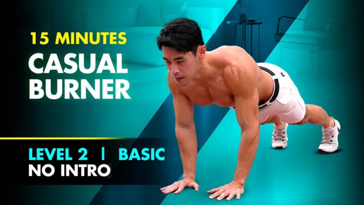 15 Minute No Intro Casual Bodyweight Workout [Level 2]