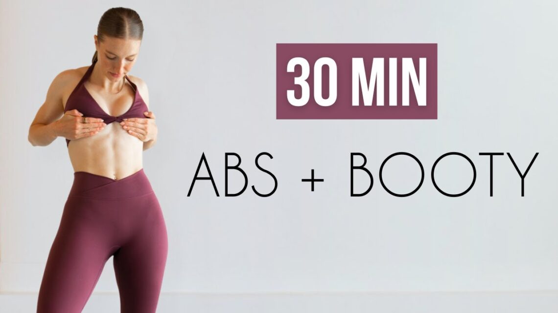 30 MIN ABS & BOOTY – At Home Workout Class