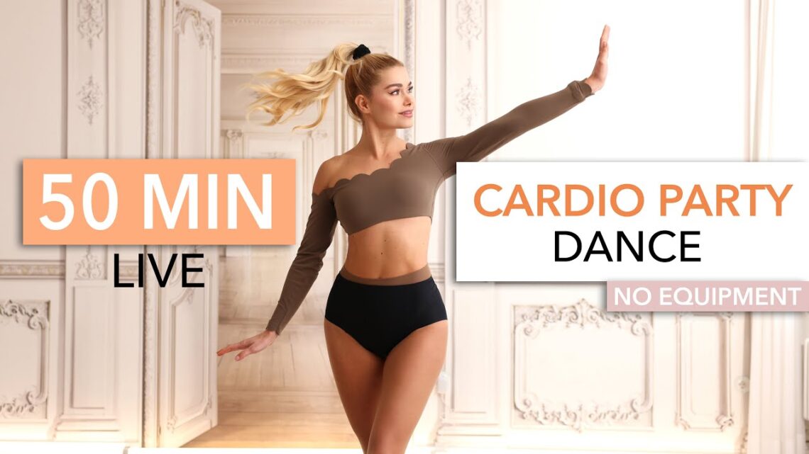 50 MIN DANCE CARDIO PARTY – burn 400-500kcal with a smile I LIVE Session