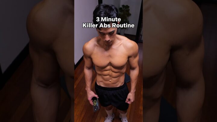 3 Minute Killer Abs routine! Save and follow along!