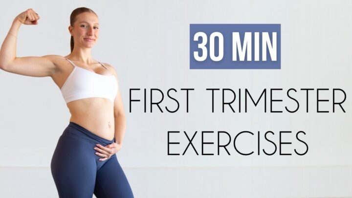 30 MIN FIRST TRIMESTER WORKOUT  Pregnancy Safe, No Equipment, Full Body