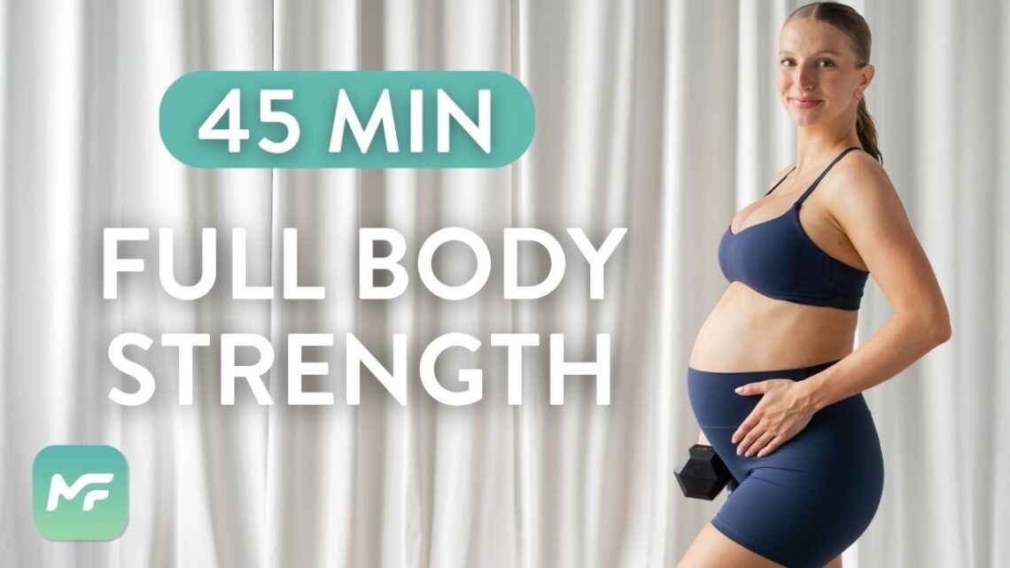 45 MIN FULL BODY STRENGTH + BALANCE WORKOUT (MadFit App Prenatal Program)