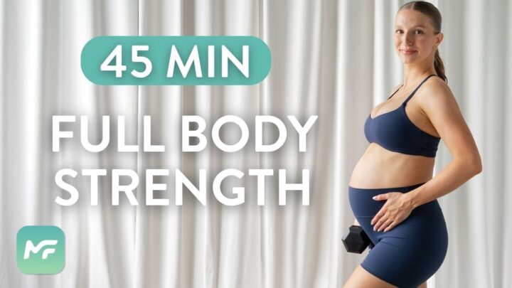 45 MIN FULL BODY STRENGTH + BALANCE WORKOUT (MadFit App Prenatal Program)
