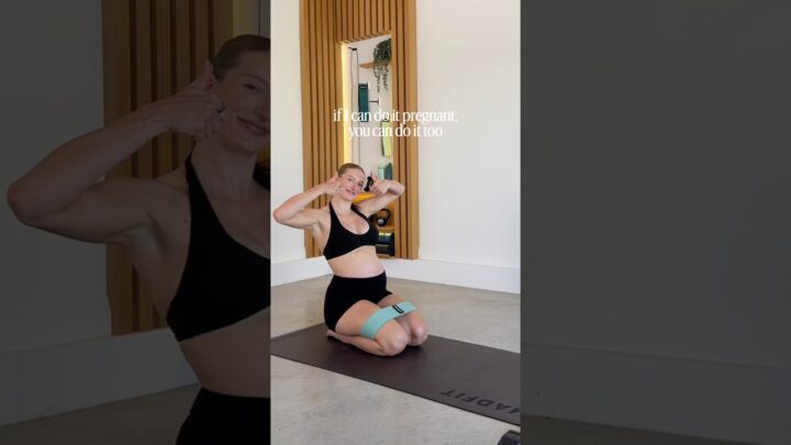 Pregnancy friendly workouts have NOT been lacking intensity over here😮‍💨
