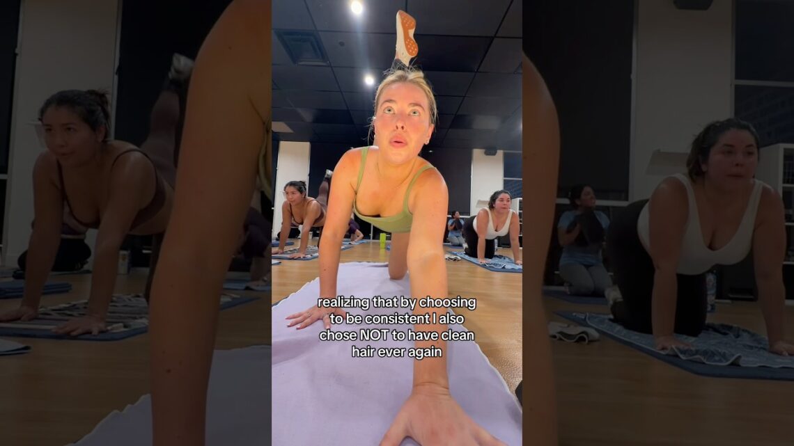 The struggle is real 😅 #pilatesworkout #consitency #fitnessmotivation #workout